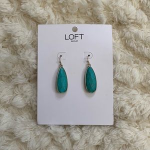 NWT Loft Outlet Teal Drop Earrings